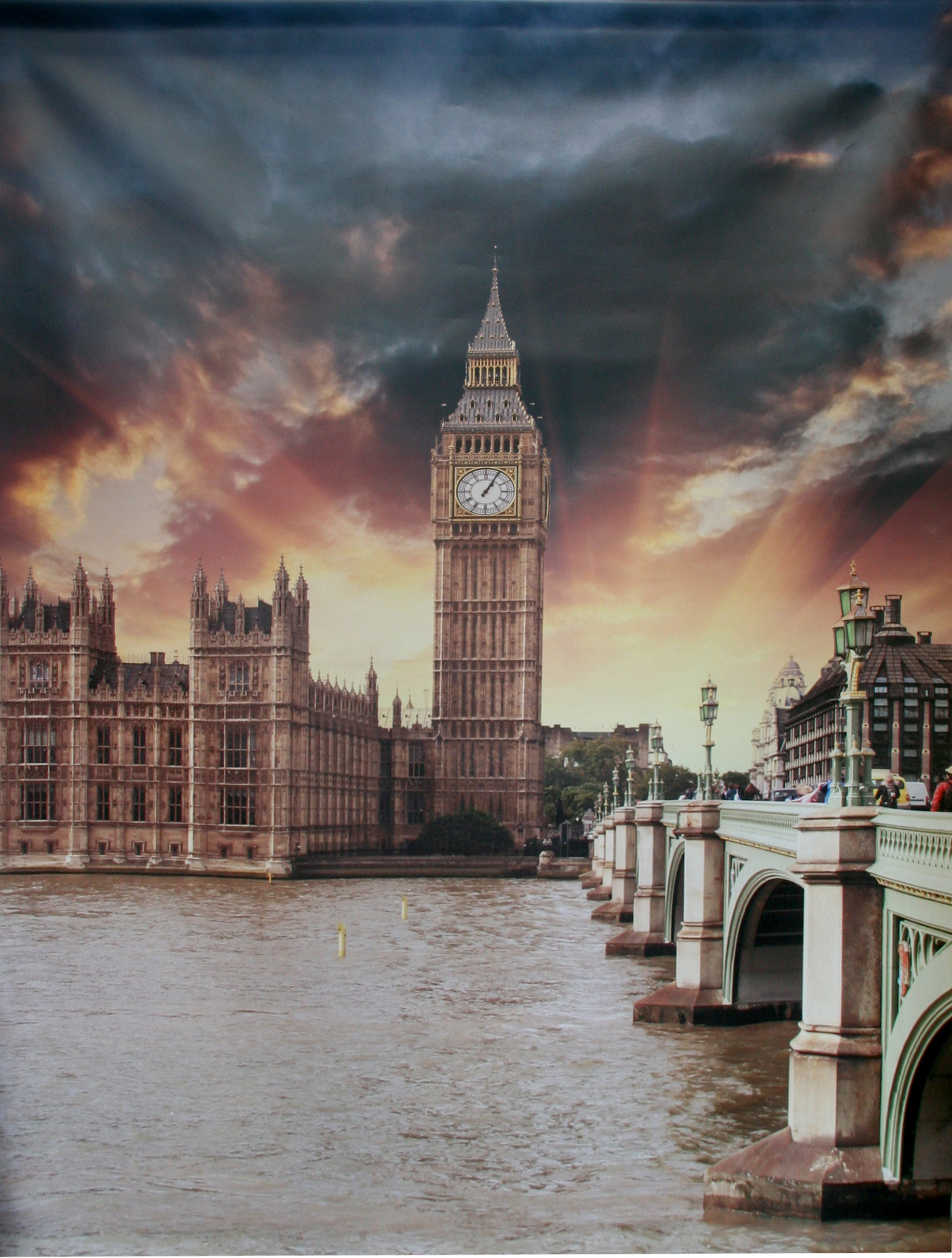 Banner "Big Ben", 1,5 x 2,5m British Deko
